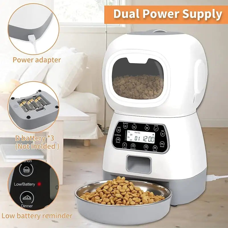Automatic Pet Feeder with Portion Control | Smart Food Dispenser, Large Capacity