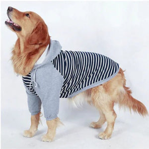 Autumn/Winter Large Dog Cotton Hoodie — Cozy, Stylish Hooded Jacket for Big Breeds like Golden Retrievers & Labradors - petcareville