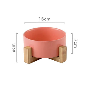 Ceramic No-Tip Pet Bowl — Anti-Flip, Stylish, and Healthy Dining Solution with Non-Slip Base, 16cm - petcareville