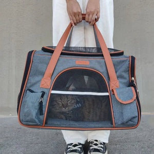 Foldable Pet Backpack — Lightweight, Corduroy Carrier with Breathable Design & Free Summer Mat, Multiple Colors - petcareville