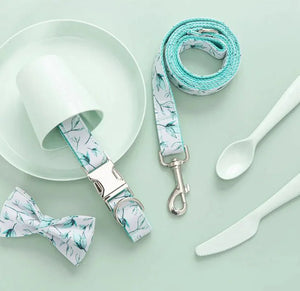Nature Pattern Dog Leash & Collar Set — Adjustable, Durable and Lightweight for Small & Medium Dogs - petcareville