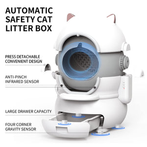 Smart Self - Cleaning Cat Litter Box — CleanStation, App Control, Odor Control, Sterilization Technology