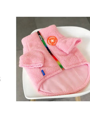 SnugPup Winter Coat — Warm Teddy Lamb Wool, England Design, Small Dogs & Cats, Adjustable L-3XL