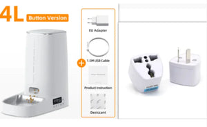 White pet feeder on a white background