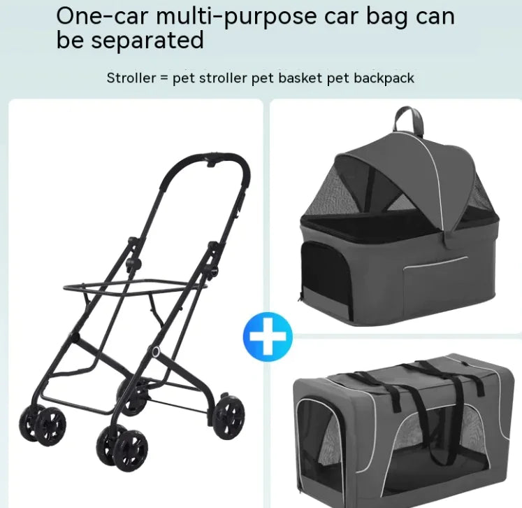 Compact Pet Stroller for Small Dogs