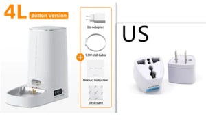 White pet feeder on a white background