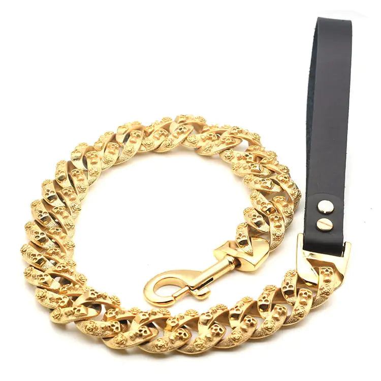 Luxe Gold Steel Dog Leash