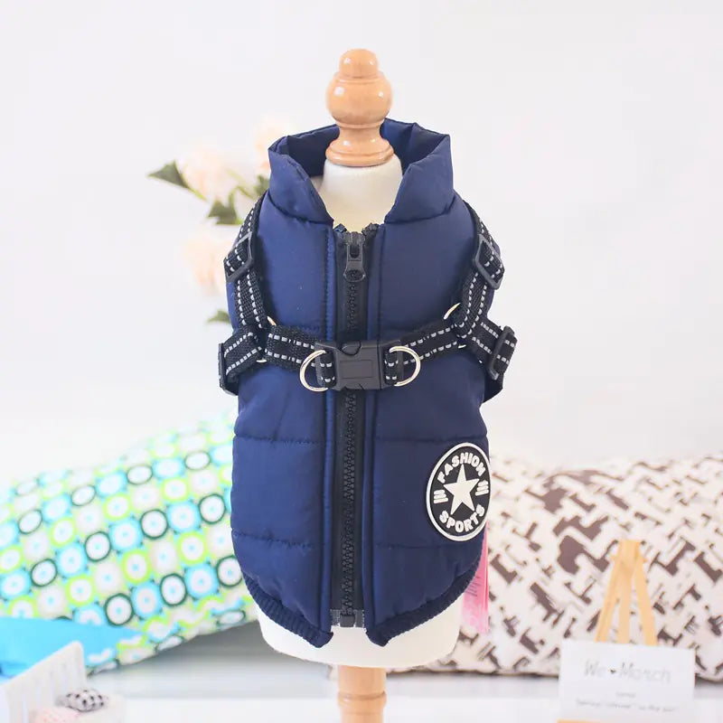Waterproof Pet Cotton Jacket for Dogs - Winter Ski Suit