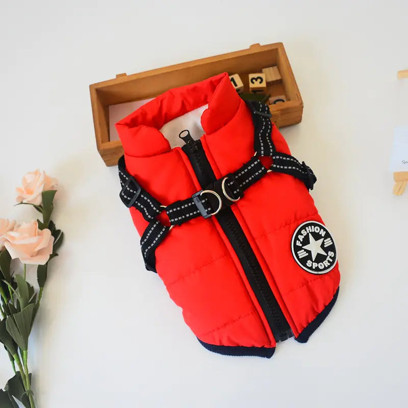 Waterproof Pet Cotton Jacket for Dogs - Winter Ski Suit
