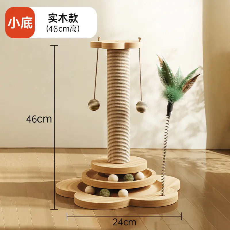 Eco-Friendly Wooden Cat Play Station