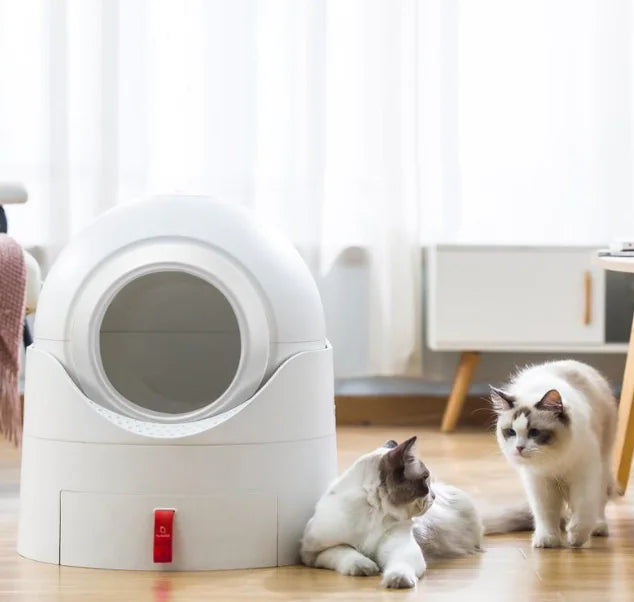 Smart Semi-Automatic Cat Litter Box | Durable Large Capacity ABS Plastic