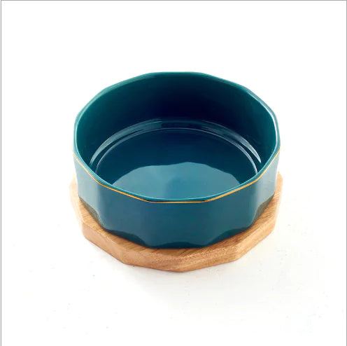 Chic Non-Slip Ceramic Cat Dish
