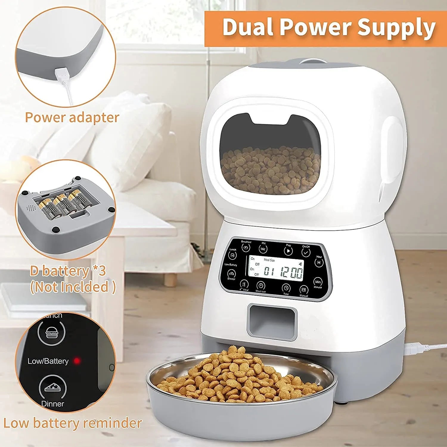 Automatic Pet Feeder Portion Control — Large Capacity Easy Clean