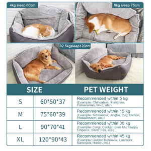 Dog Sofa Bed for Small & Medium Dogs — Orthopedic Lounger with Joint Support, Stylish Dog Couch Bed