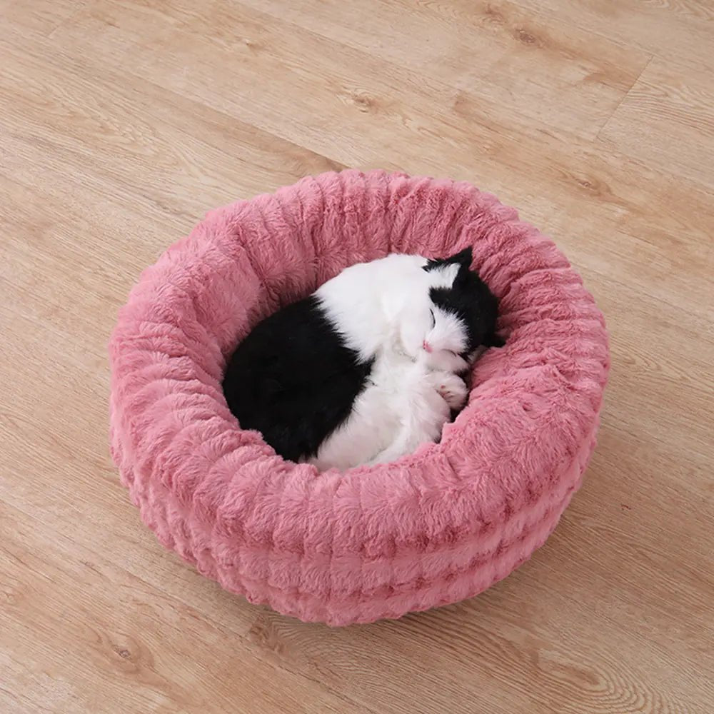 Cozy Winter Nest for Pets — Luxurious PV Fleece Bed for Ultimate Warmth and Comfort - petcareville