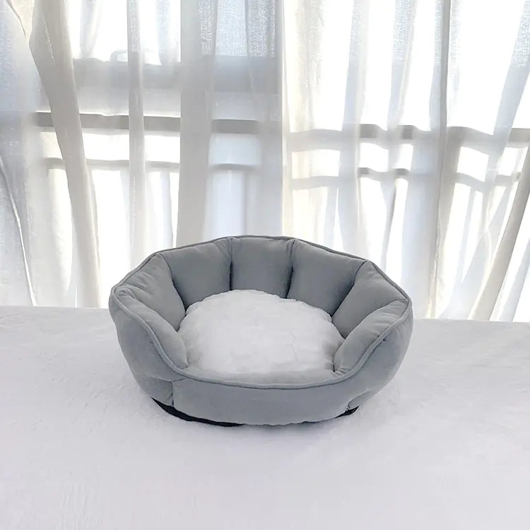 Cozy Plush Pet Shell Bed