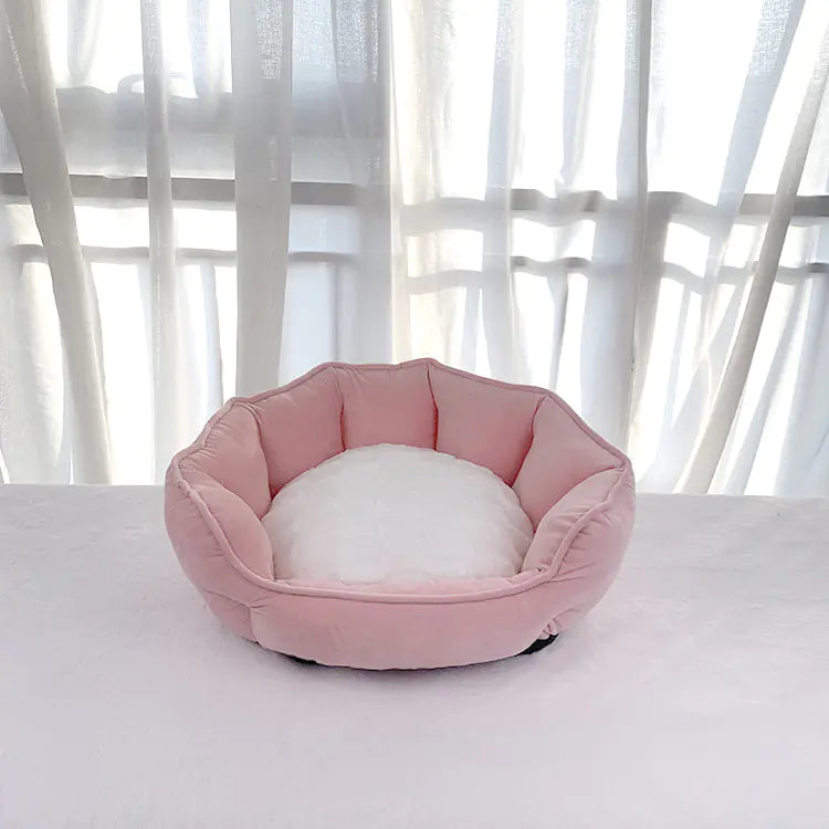 Cozy Plush Pet Shell Bed