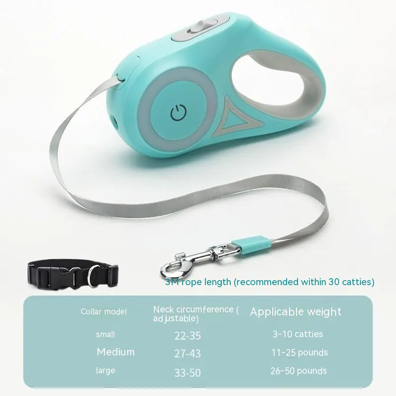 Glowing Retractable Pet Lead