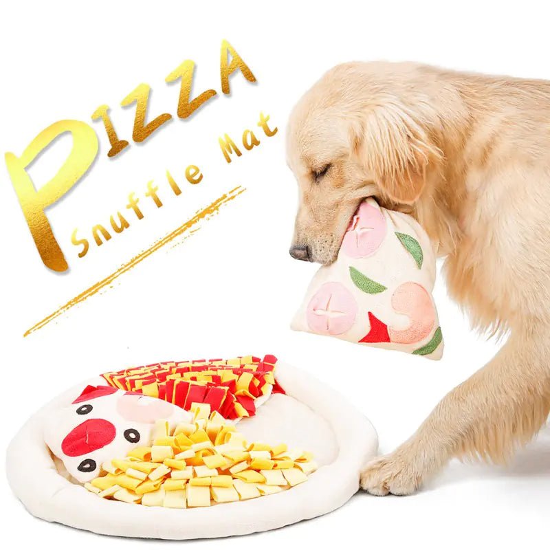 Puppy Pizza Playmat for Skill Training – Interactive Dog Snuffle Mat for Mental Stimulation & Anxiety Relief - petcareville