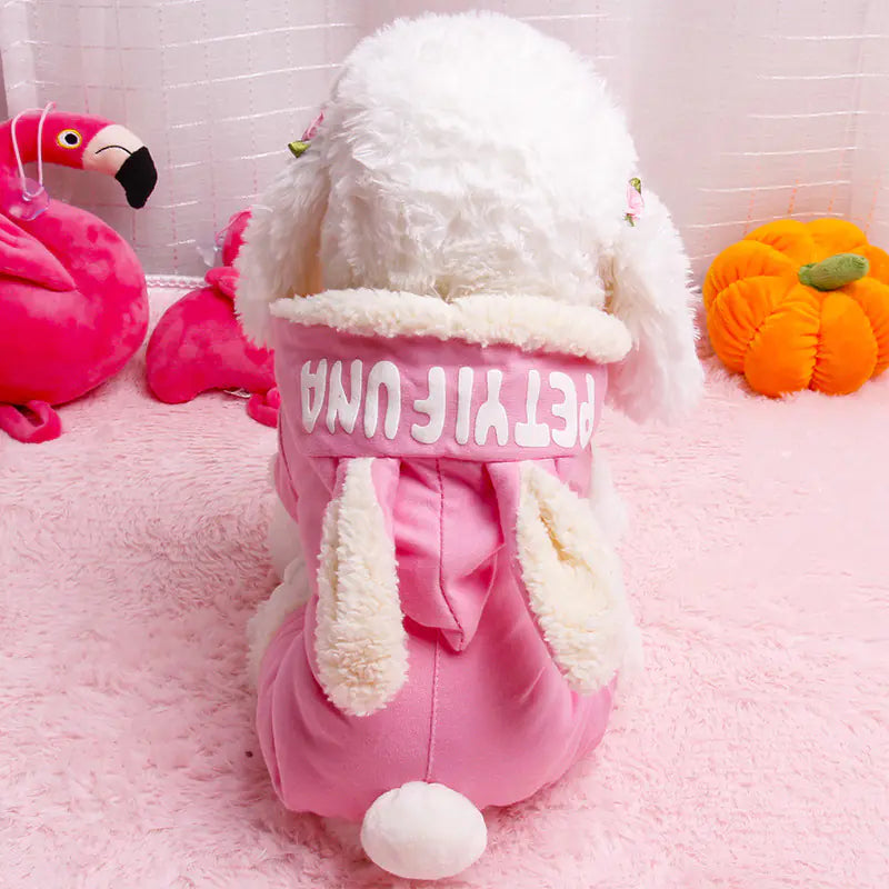 Cozy Bunny Winter Dog Suit
