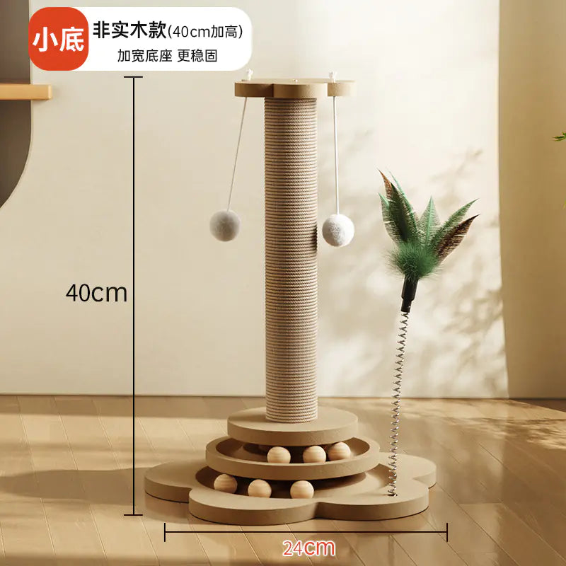 Eco-Friendly Wooden Cat Play Station
