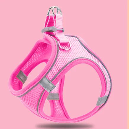 Reflective Pet Vest & Leash Combo — Breathable All-Season Harness with Safety Traction Rope, Adjustable Sizes - petcareville