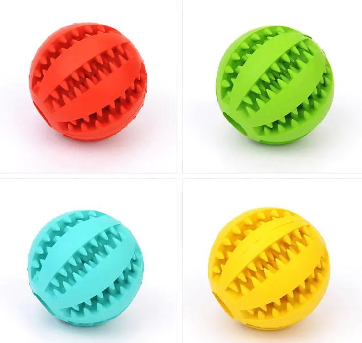 Rubber Bite-Resistant Watermelon Ball — Treat-Dispensing Interactive Toy for Dogs, Sizes 5cm & 7cm, Vibrant Colors - petcareville