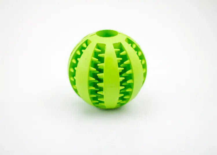 Rubber Bite-Resistant Watermelon Ball — Treat-Dispensing Interactive Toy for Dogs, Sizes 5cm & 7cm, Vibrant Colors - petcareville