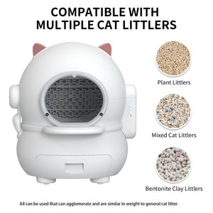 Smart Self - Cleaning Cat Litter Box — CleanStation, App Control, Odor Control, Sterilization Technology