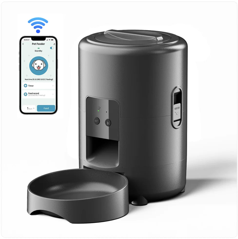SmartFeed Automatic Pet Feeder – WiFi and Button Controlled for Cats & Dogs | Automatic Dry Food Dispenser