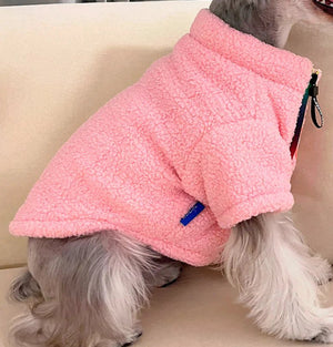 SnugPup Winter Coat — Warm Teddy Lamb Wool, England Design, Small Dogs & Cats, Adjustable L-3XL