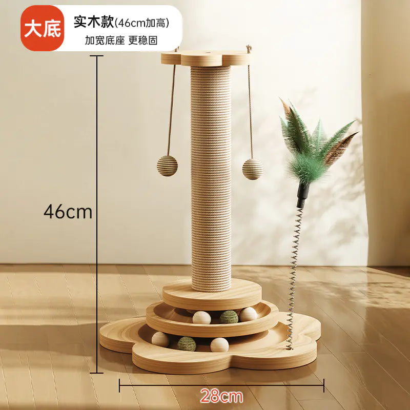 Eco-Friendly Wooden Cat Play Station