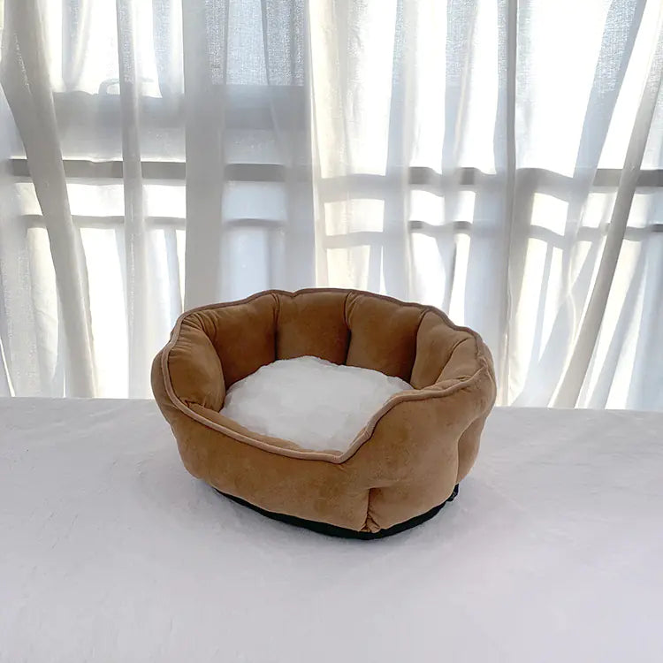 Cozy Plush Pet Shell Bed