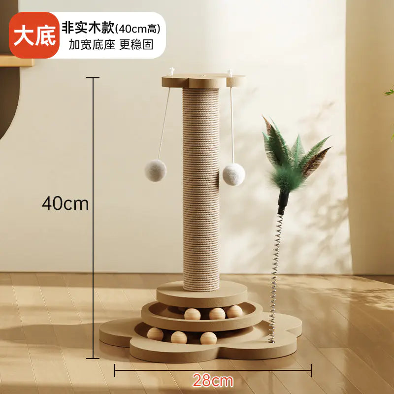 Eco-Friendly Wooden Cat Play Station